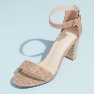 David’s Bridal “Arya” Block Heel Ankle Strap Sandal. Size 10
